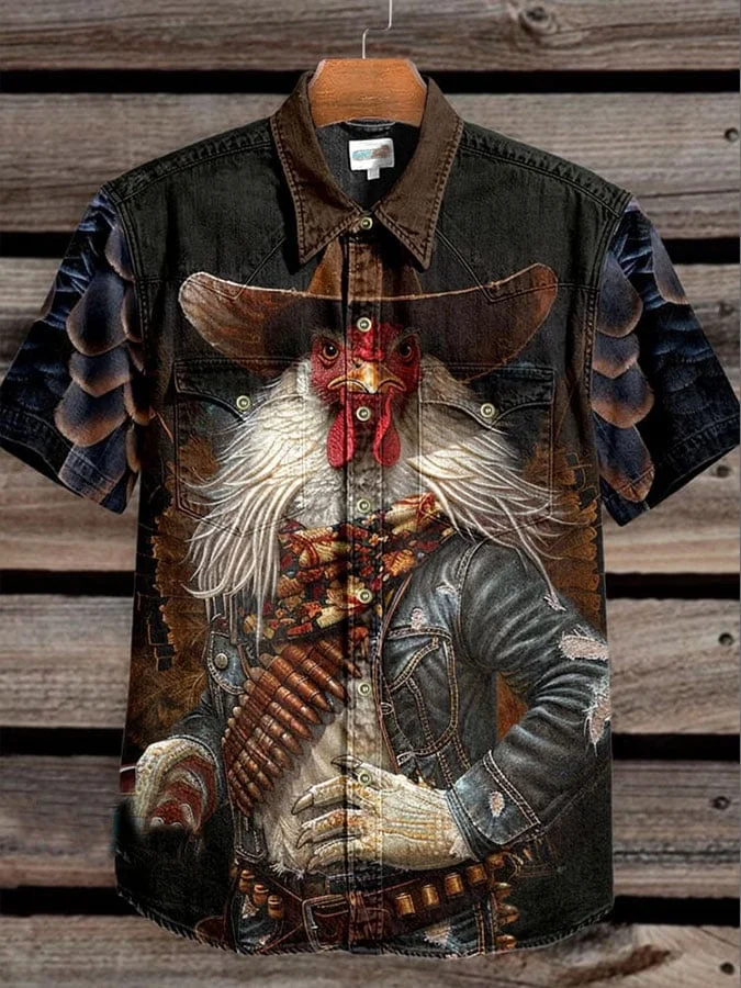 Men's Cowboy Chicken Shirt