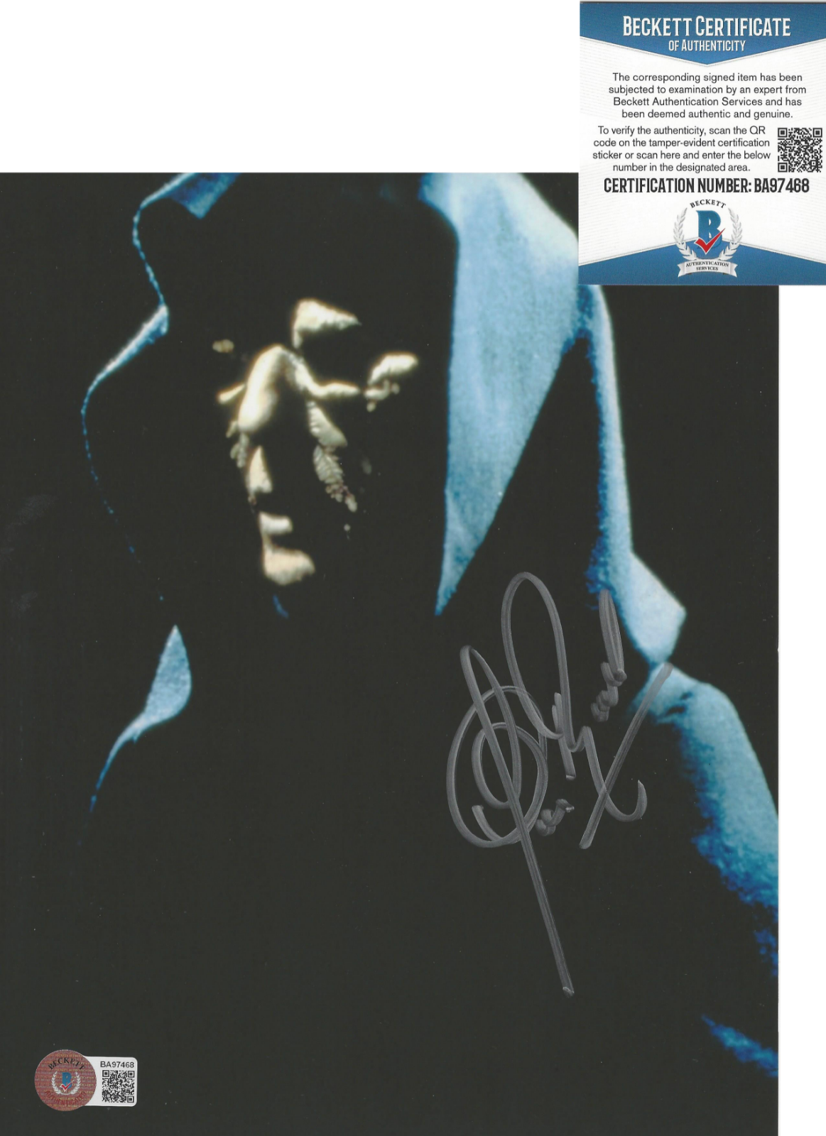 CLIVE REVILL SIGNED STAR WARS EMPIRE STRIKES BACK EMPEROR 8x10 Photo Poster painting D COA BAS