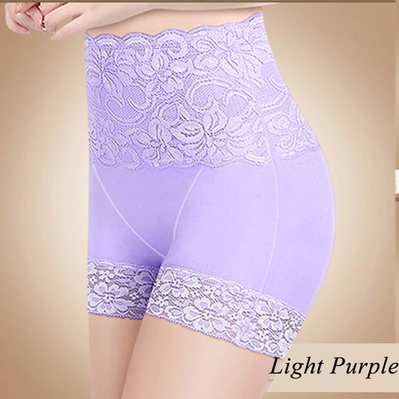 Anti Emptied Boyshort Laces Butt Lifter Panties Women High Waist Slimming Underwear Ladies Body Shaper Tummy Shapewear