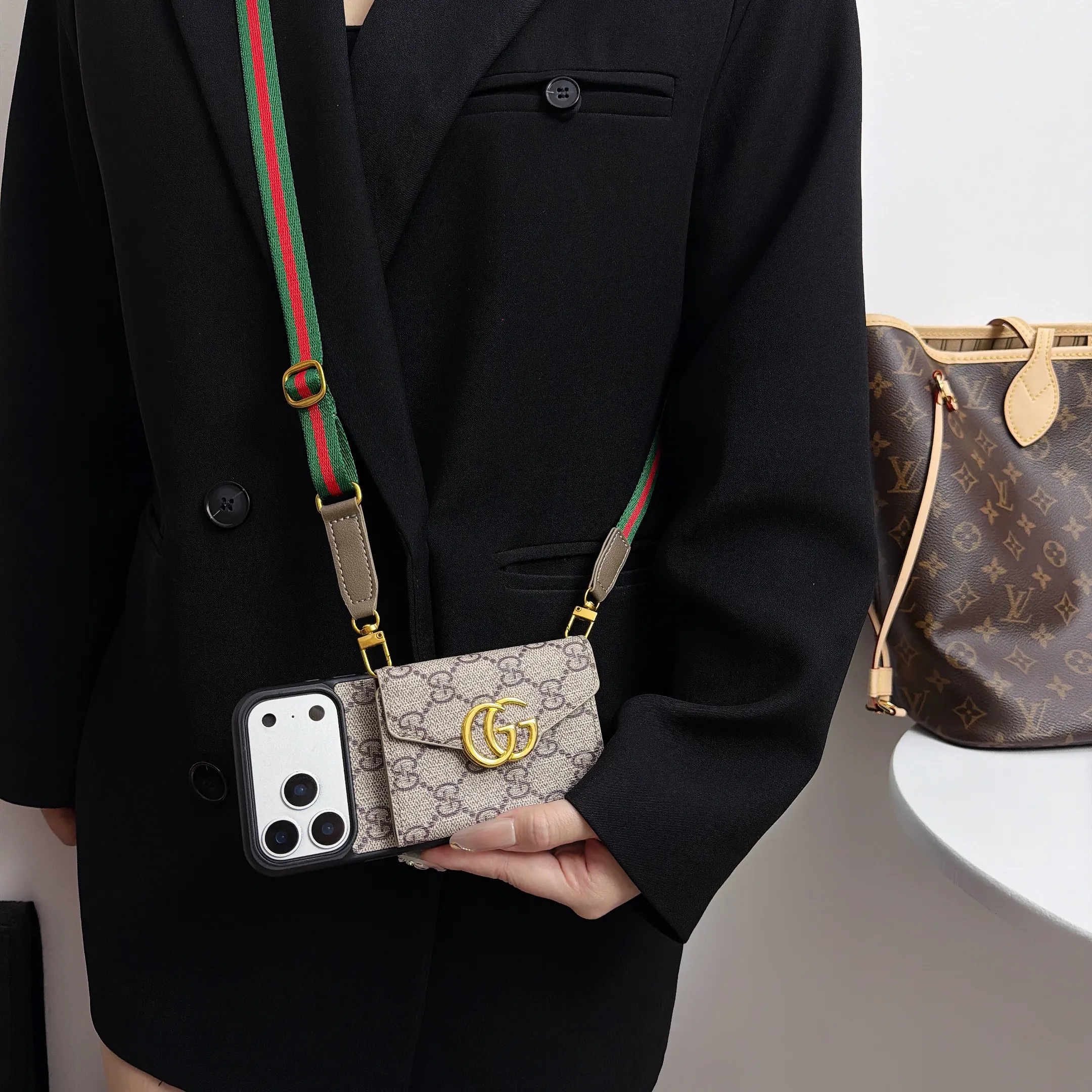 Gucci Designer Ophidia GG Crossbody Wallet Case
