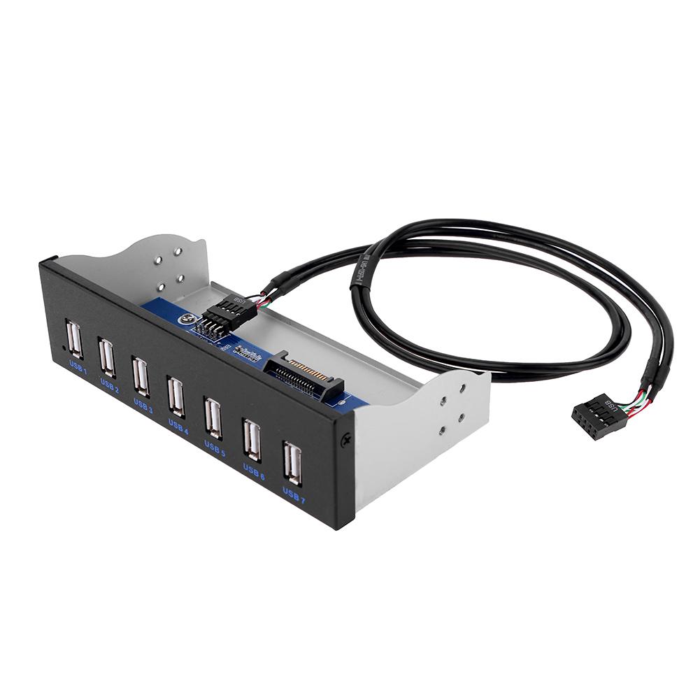 

9 Pin to 7 Ports USB 2.0 Hub 5.25 inch CD-ROM Drive Bay CD ROM Front Panel, 501 Original