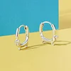 925 Sterling Silver Dachshund Hoop Earrings 