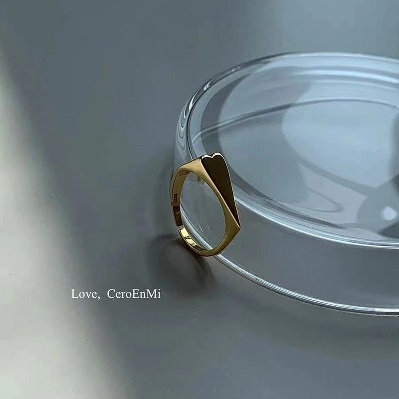 Fashion Heart Shape Butterfly Copper Plating Zircon Open Ring