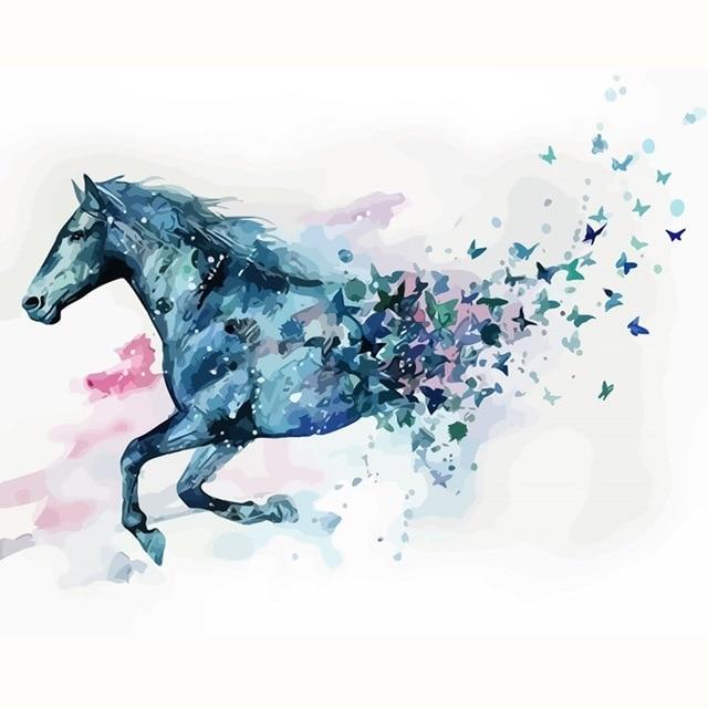 

Horse and Butterflies – Paint By Numbers - 40*50CM, 501 Original