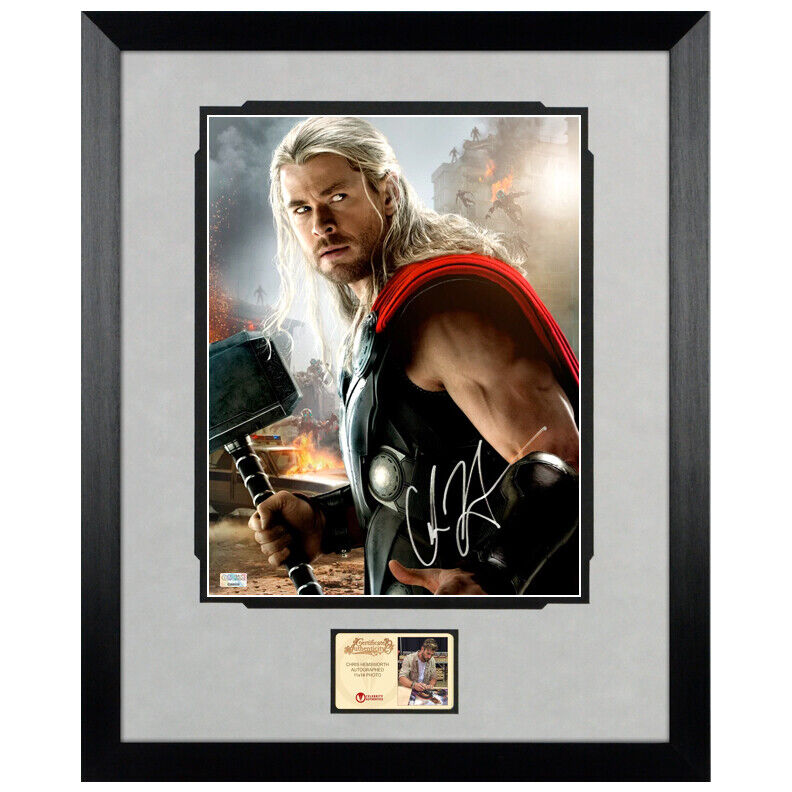 Chris Hemsworth Autographed Avengers Age of Ultron Thor 11x14 Framed Photo Poster painting