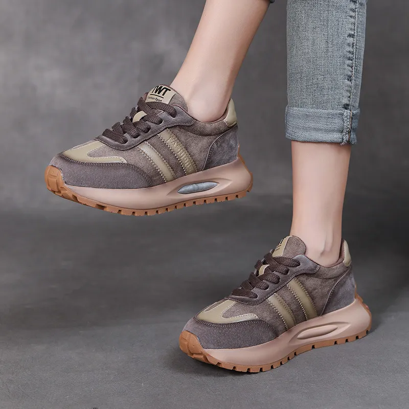 Yyvonne Shoes Ladies Old Dad Shoes Casual Low-Top Shoes 2025 Spring New Four Seasons Single Shoes