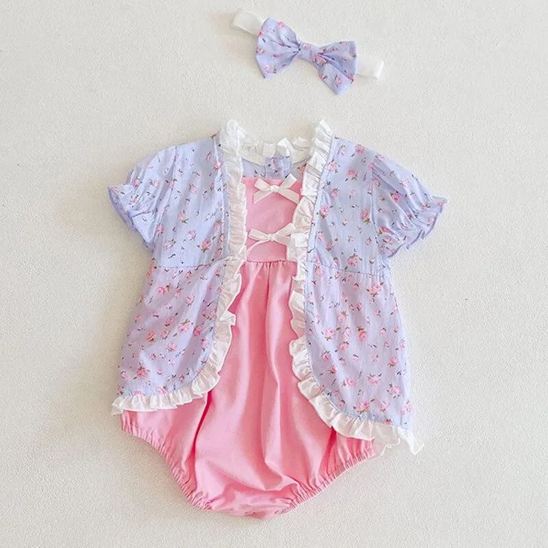 Summer Kids Boy Girl Cowboy Braces Rompers Infant Baby Boy Girl Newborn Rompers Clothes Baby Boy Girl Rompers