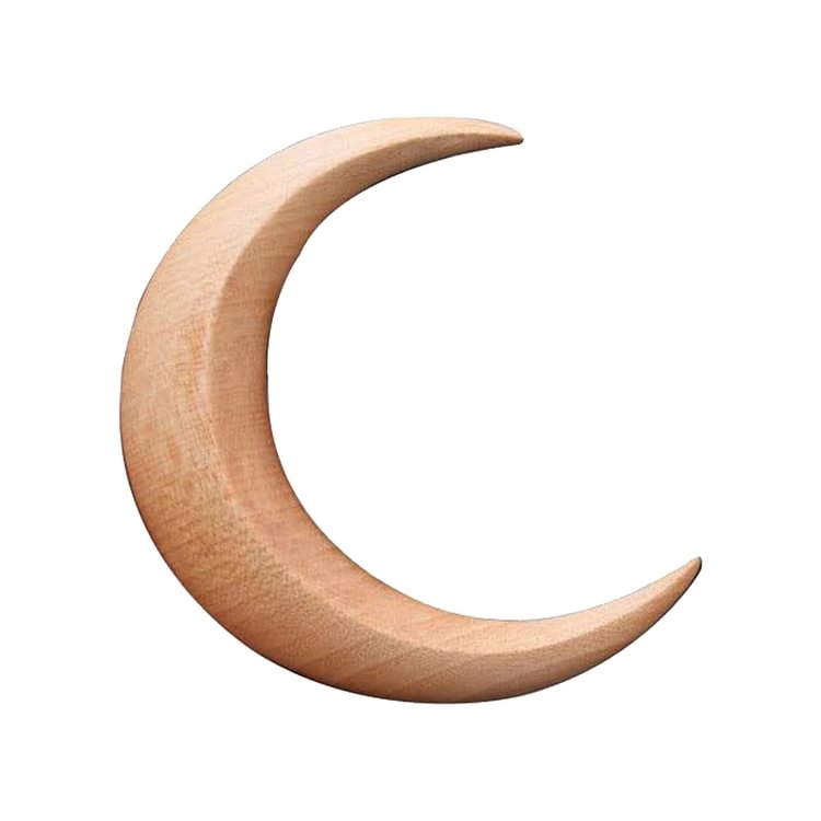 Hand Carved Crescent Moon Hair Fork For Women