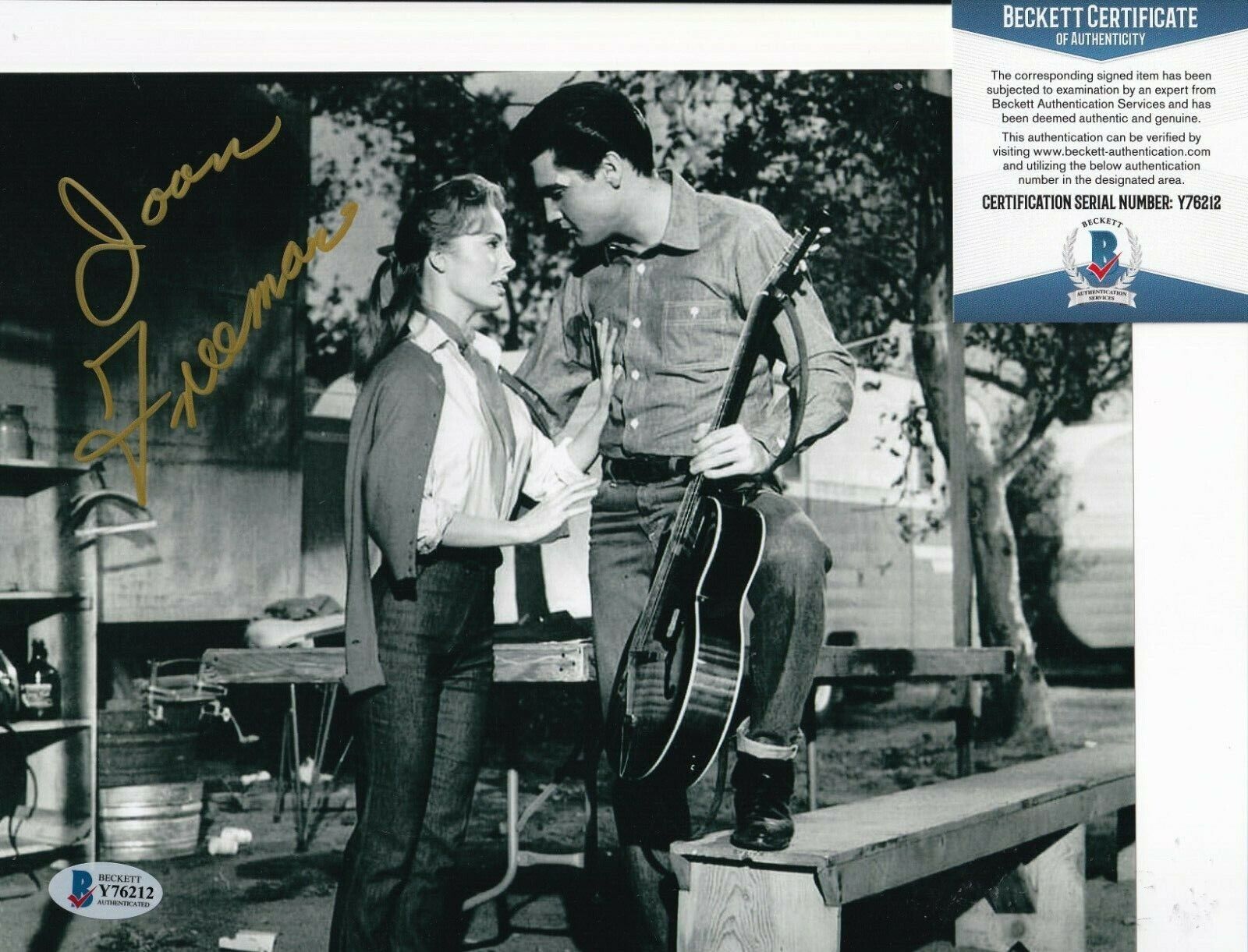 JOAN MAN signed (ROUSTABOUT) Cathy Lean Movie 8X10 Photo Poster painting BECKETT BAS Y76212