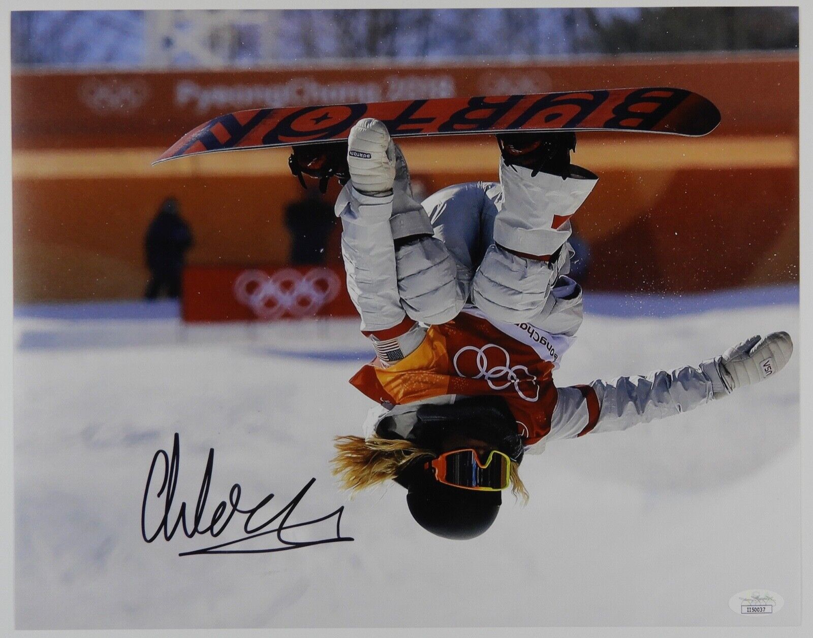 Chloe Kim Autograph JSA Photo Poster painting 11 x 14 Olympic Snowboarder