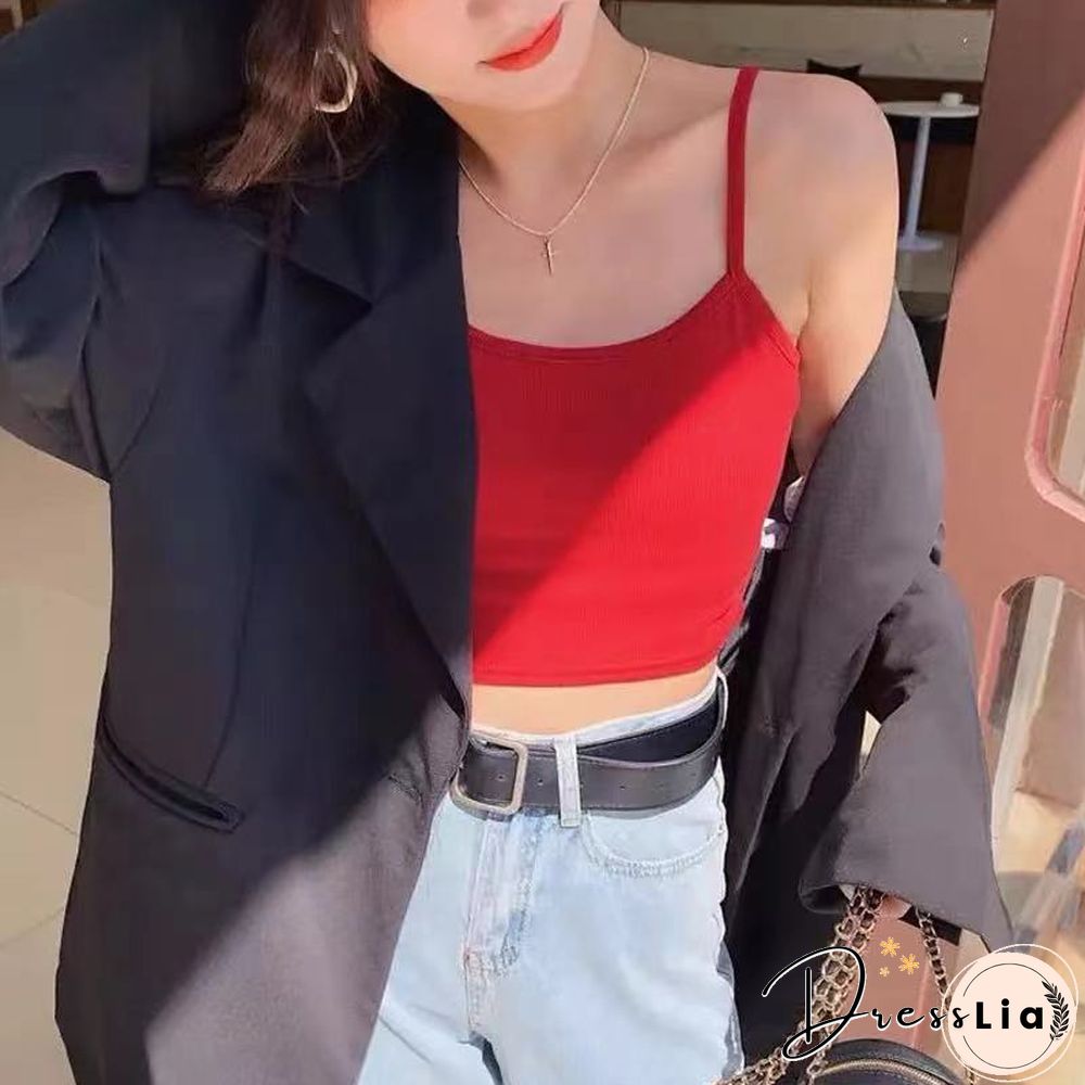 New Fashion Women Black Gray Sexy Solid Camis Crop Top Female Casual Tank Tops Vest Sleeveless Cool Streetwear Club High Street