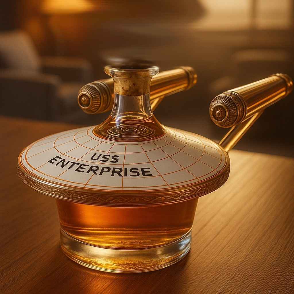 Tegooe Spaceship Shaped Whiskey Decanter - High Borosilicate Glass Wine Bottle for Home Bar Decoration