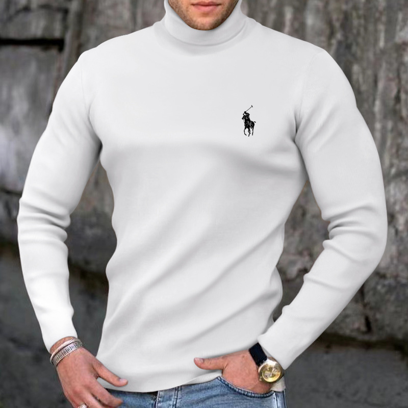 RL®męski sweter z dzianiny w stylu casual, jesienno-zimowy