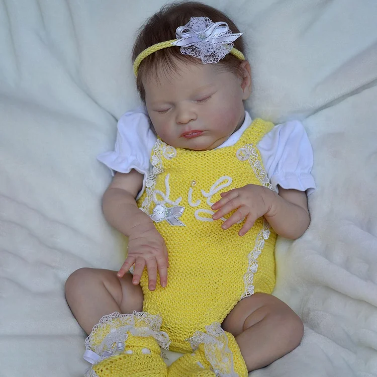 [Heatbeat Coos and Breath] 20" Lifelike Realistic Baby Silicone Vinyl Sleeping Reborn Baby Doll Slimera