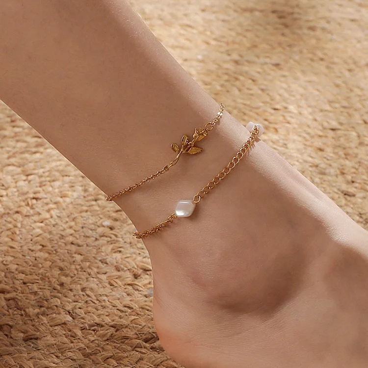 Rose And Pearl Anklet