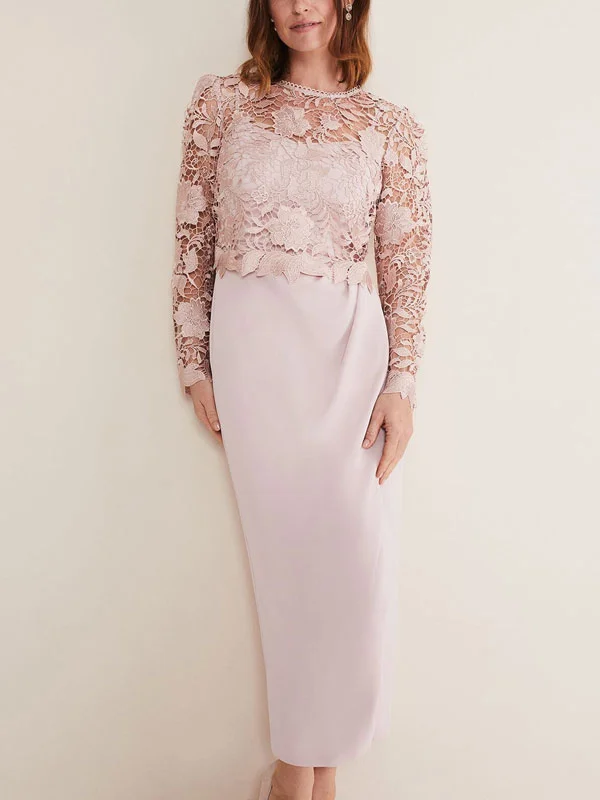 Classic Lace Smock With Side Split Women's Dress