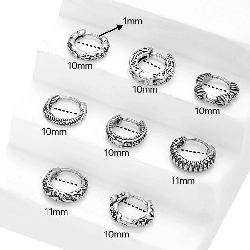 1 Pair Halloween Gothic Vintage Style Rose Twist Polishing 316L Stainless Steel Earrings