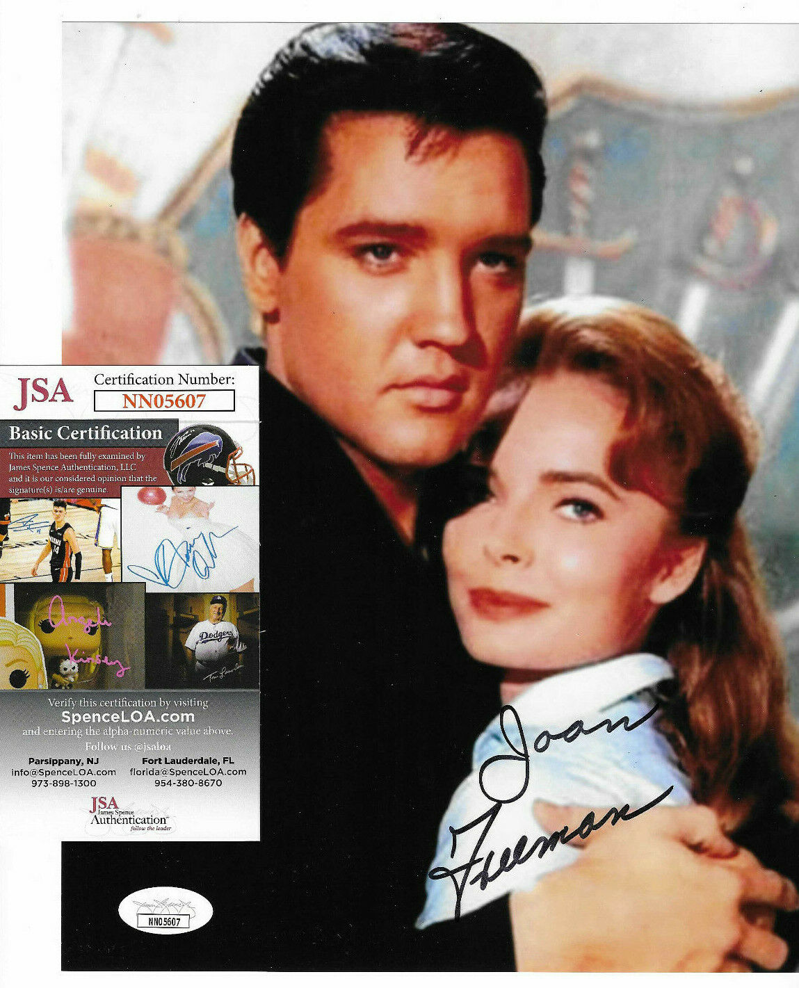 Joan man Signed 8x10 Photo Poster painting Autograph, Roustabout w/ Elvis Presley, JSA COA