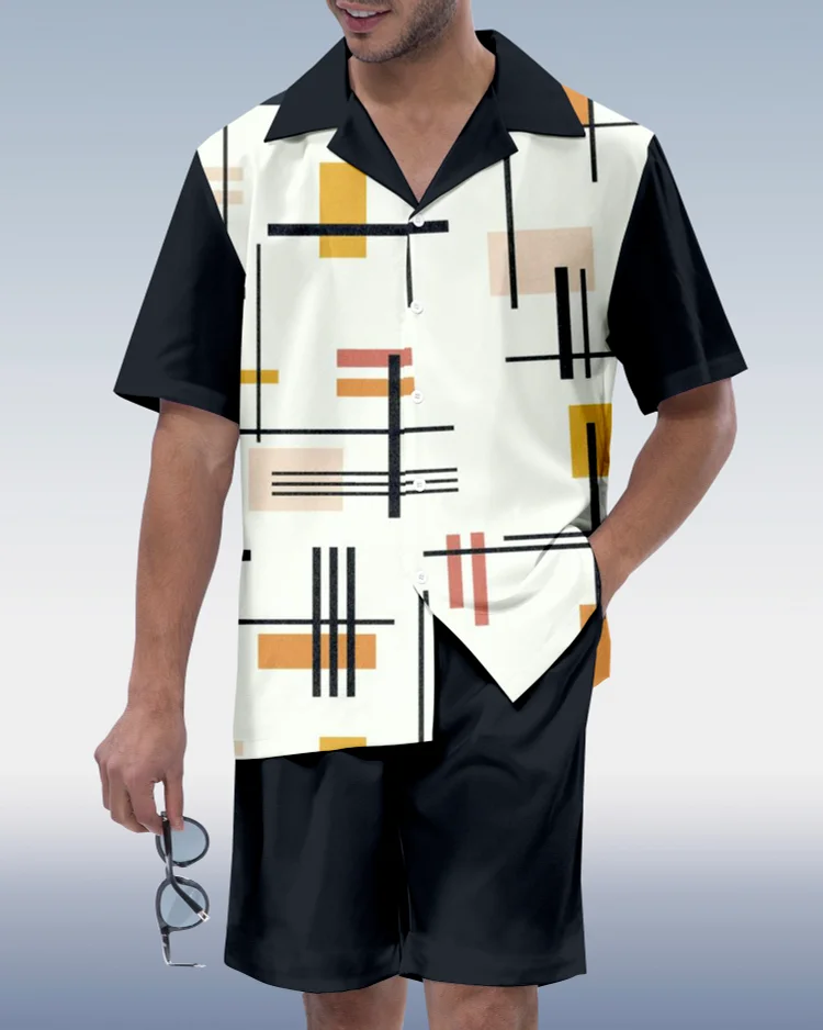 Suitmens Men's Hawaiian Vacation Short Sleeve Set 091