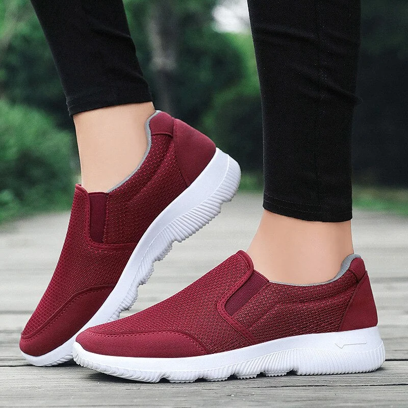Hot Couples Old Man Cloth Shoes Soft Casual Sports Shoes for Women Fashion Low Top Mesh Breathable Walking Shoe tenis feminino