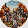 (Stamped/Counted) Autumn Street-14CT Cross Stitch 31*31cm/12.2*12.2in tapestrymarket