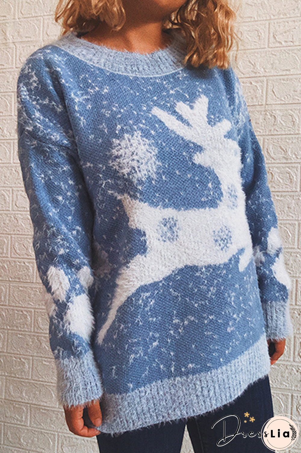 Casual Wapiti Split Joint  Contrast O Neck Tops