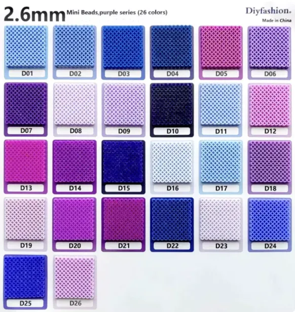 Copy2.6mm Artkal Series D Purple Fuse Beads 1200 beads / pack ✨