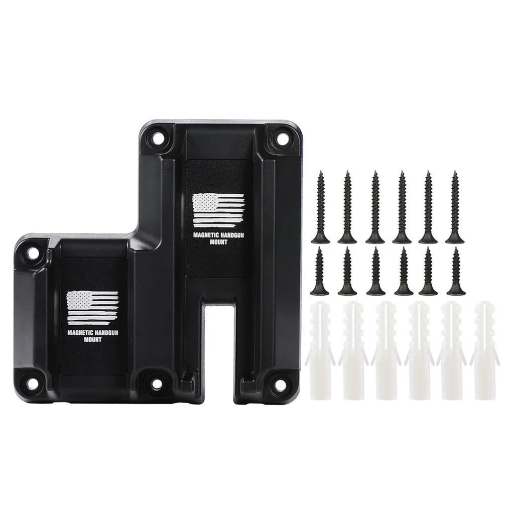 ohhunt® Magnetic Gun Mount No Drilling with 3M Adhesives 2-in-1 Quickdraw Gun Magnet Mount Rated Max up to 45 LBS Concealed Gun Mount Magnet for Vehicle Car Wall Safe Desk