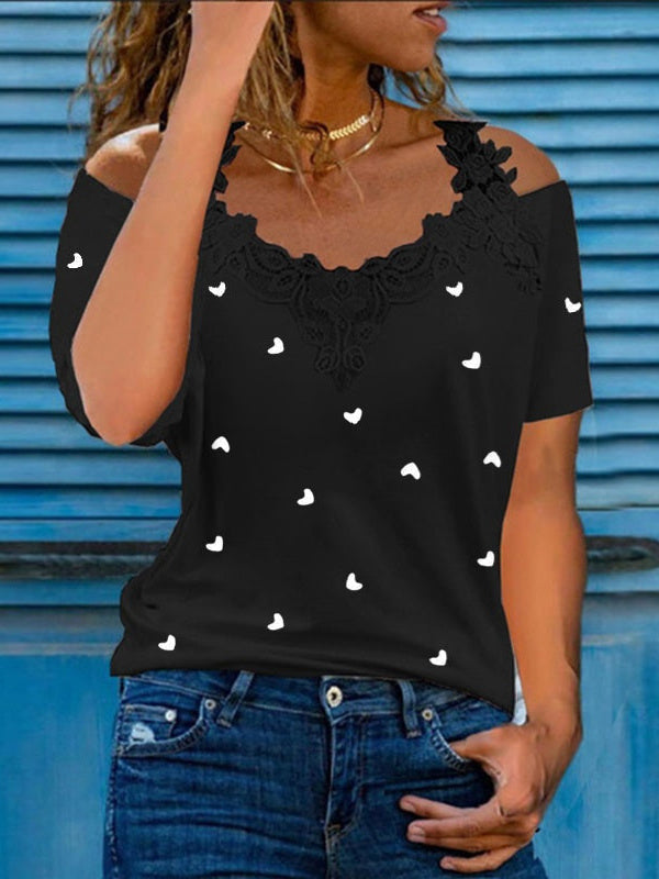 Women Long Sleeve V-neck Graphic Floral Printed Top