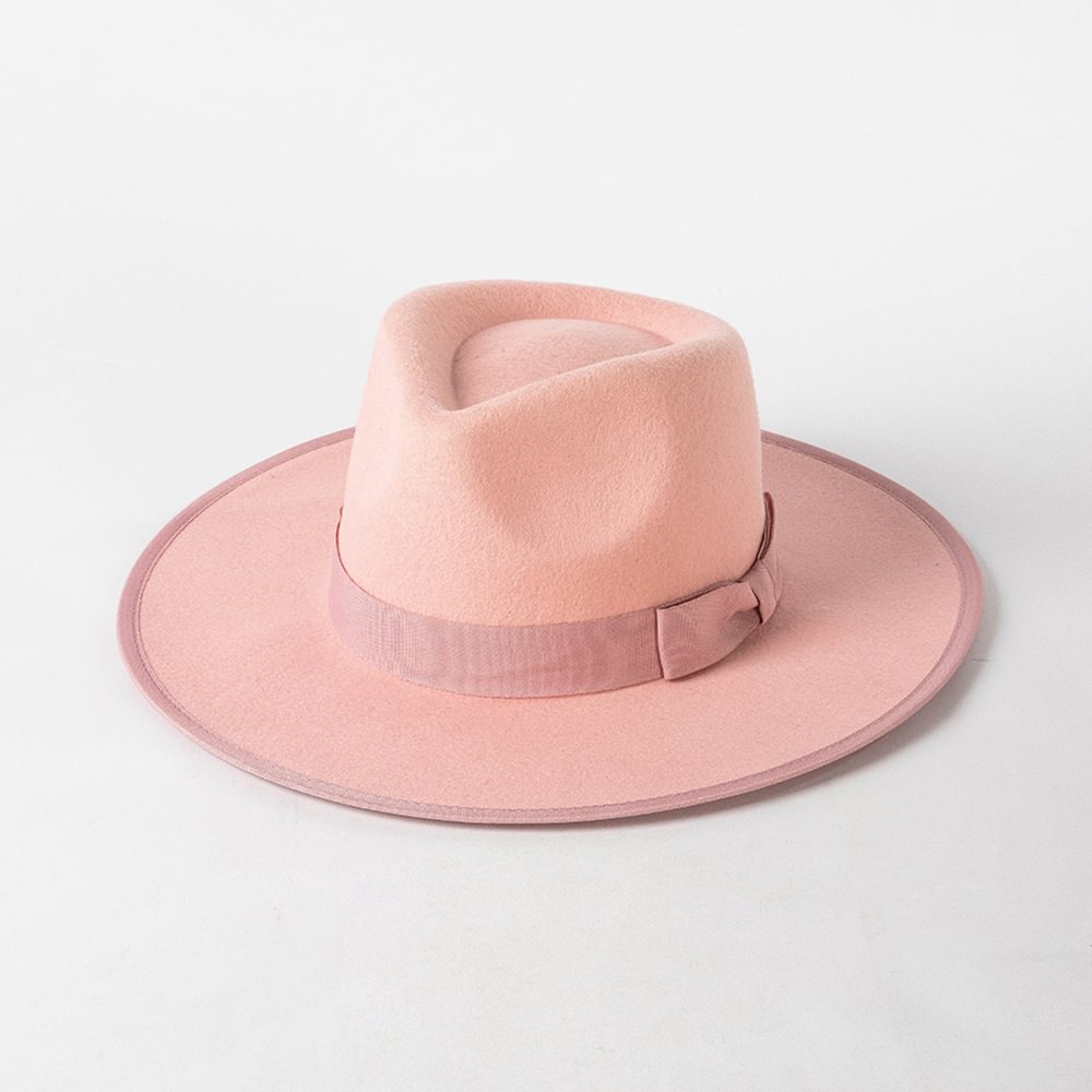Rose Classic Fur Felt Hat - Pink