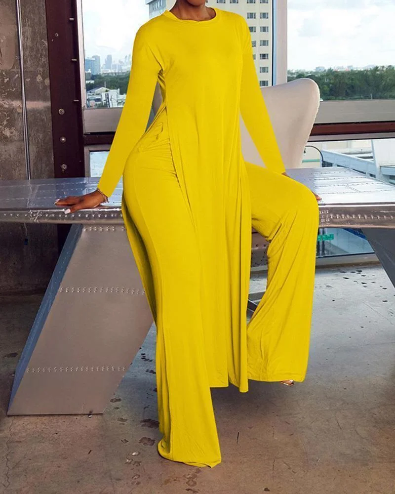 Multicolor Sports Two-piece Suit