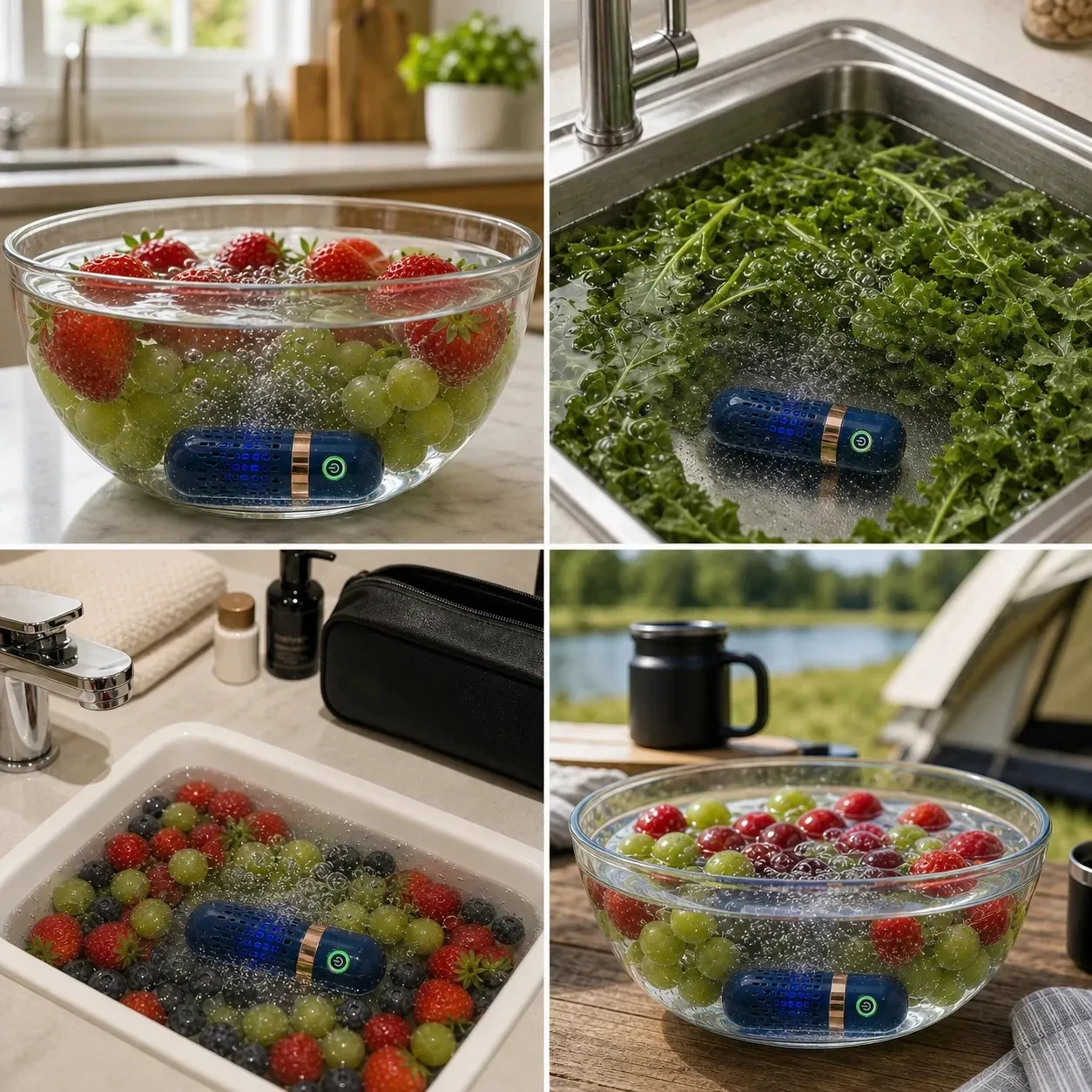 PurePod works in bowls sinks and while traveling