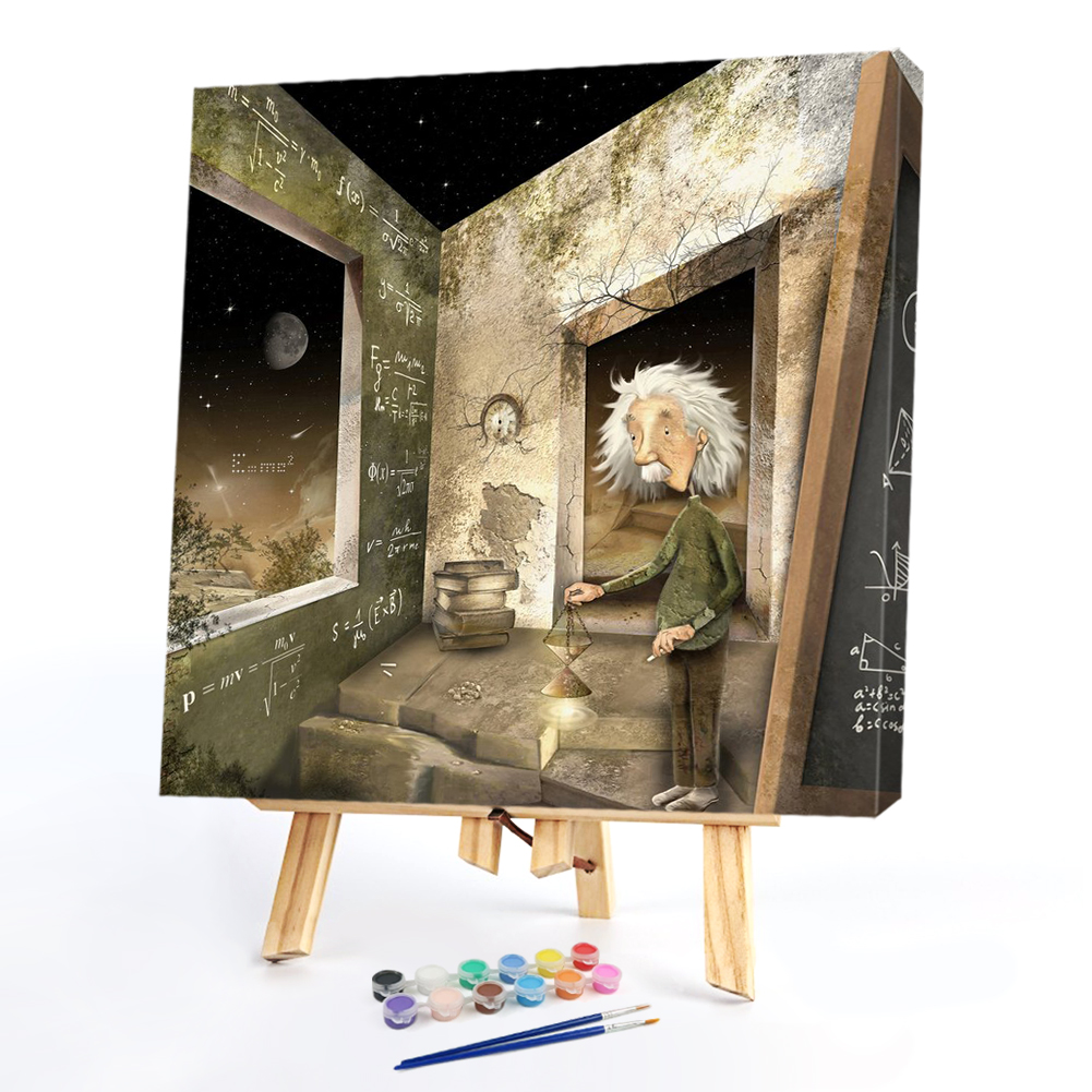 

40*40CM - Paint By Numbers - Famous Physicist, 501 Original