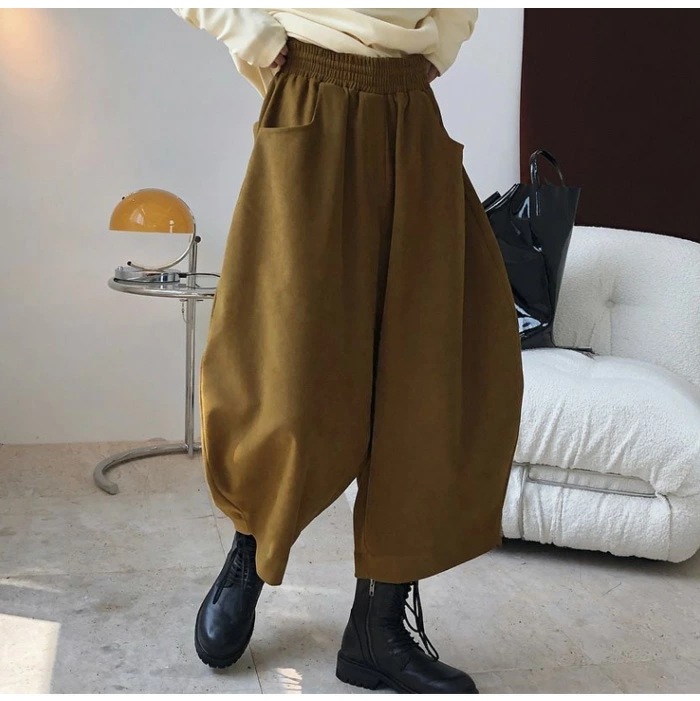 Vintage Black Wide Leg Harlem Pants