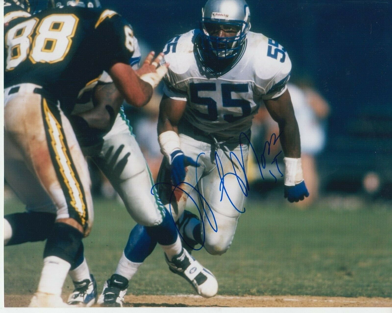 Winston Moss #1 8x10 Signed Photo Poster painting w/ COA Seattle Seahawks