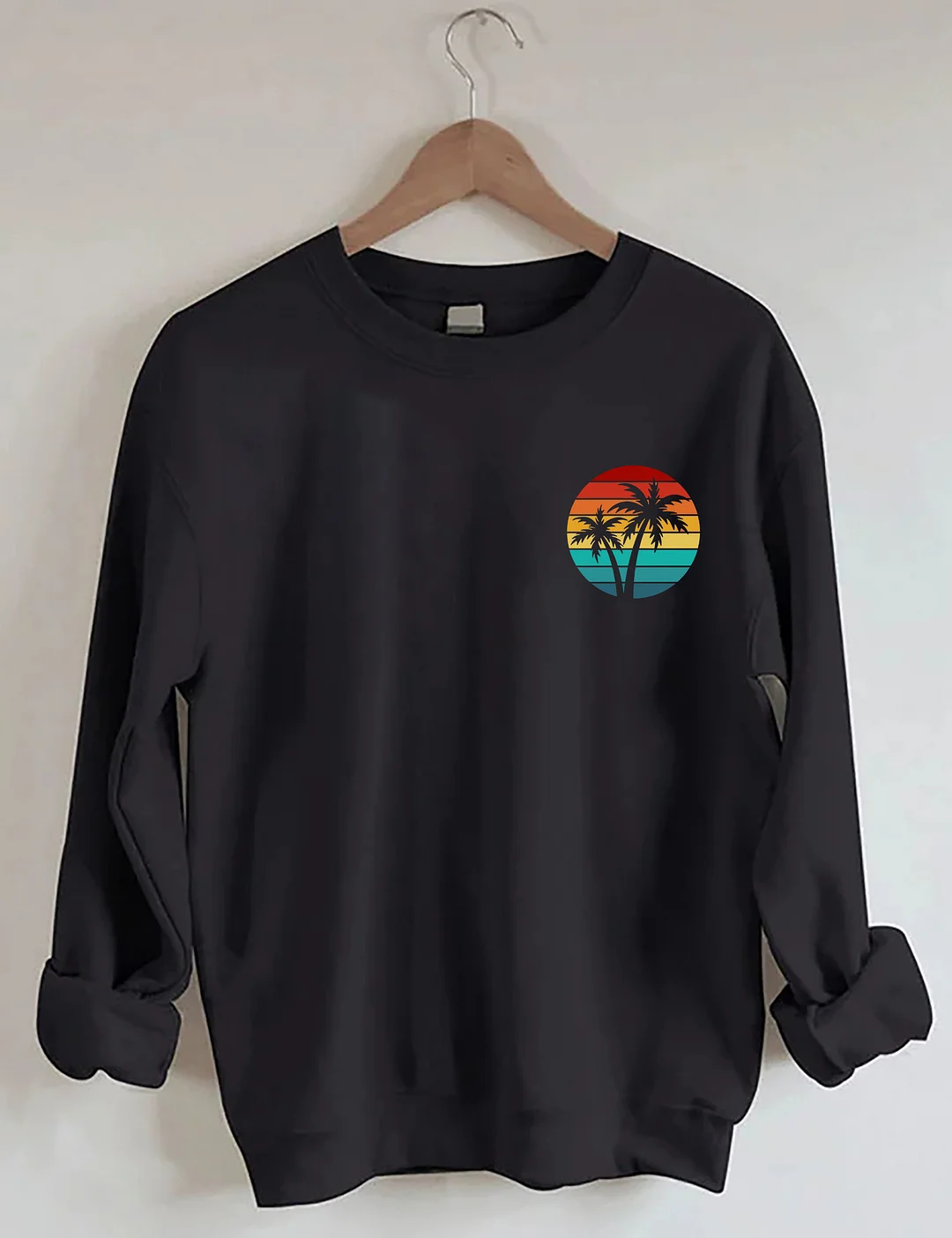 Retro Sunset Rays Wavy Sweatshirt