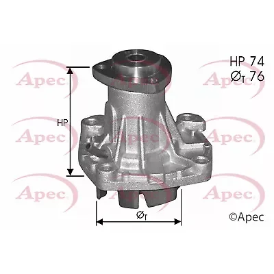Water Pump fits JEEP GRAND CHEROKEE Mk2 3.1D 99 to 01 EXA Coolant 4864566 Apec Parts