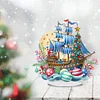 >SALE<Acrylic Special Shape Christmas Sailboat Diamond Painting Tabletop Ornaments