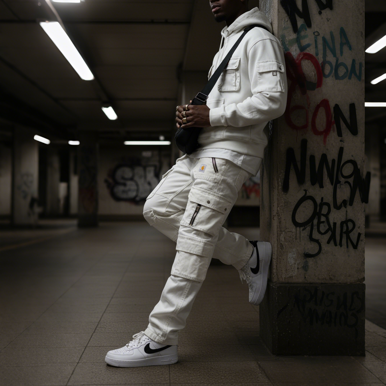 Street Style Multi-functional Multi-pocket Multi-zipper Retro Washed Cargo Trousers