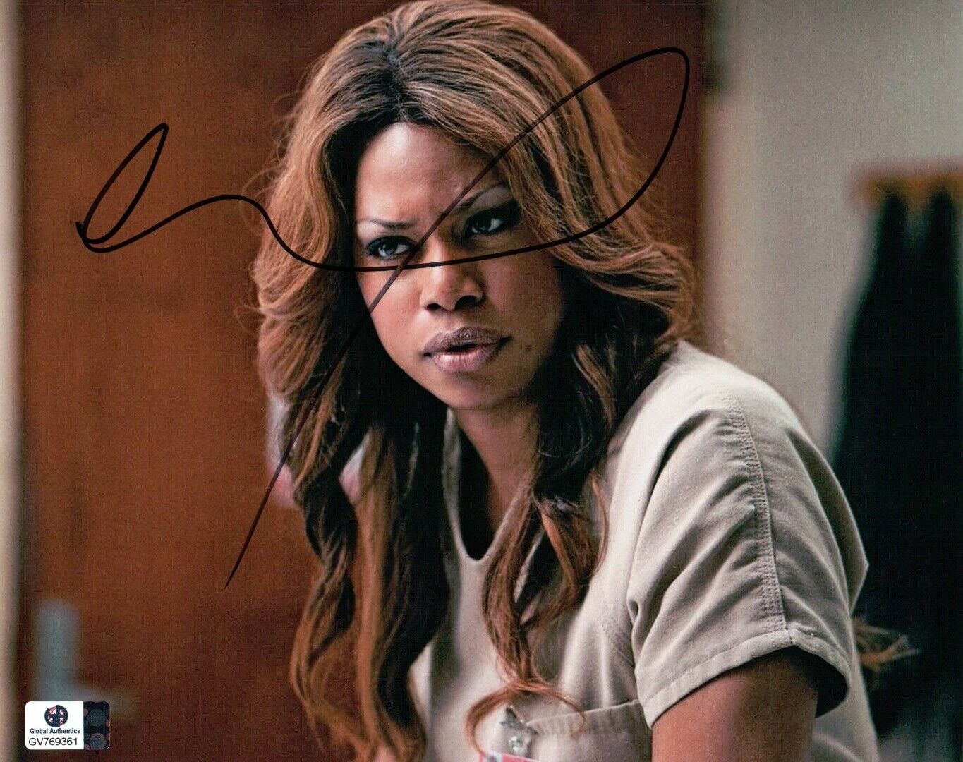 Laverne Cox Hand Signed Autographed 8X10 Photo Poster painting GA769361