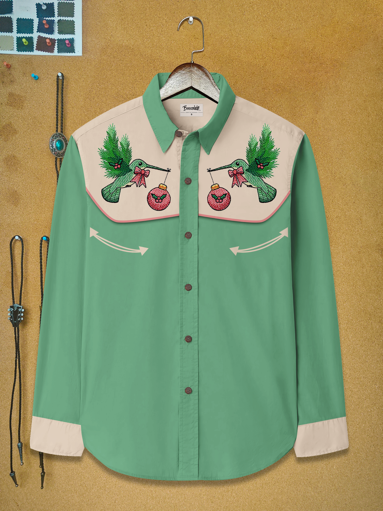 Kingfisher Bells Christmas - 100% Cotton Long Sleeves Shirt