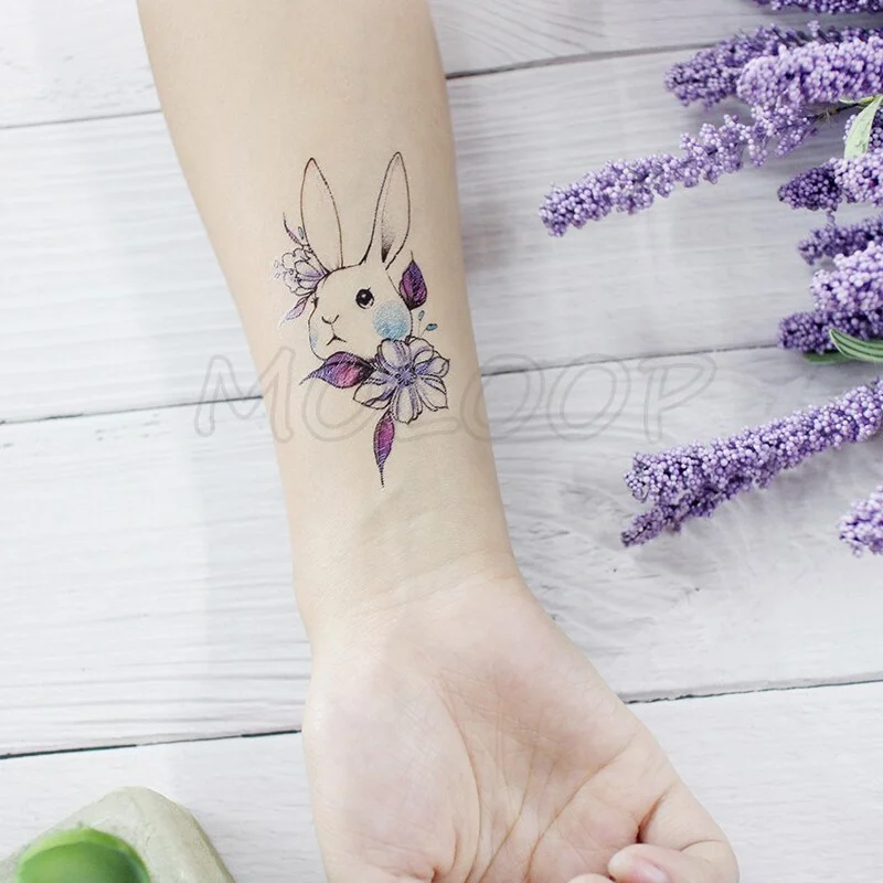 Tattoo Sticker Mermaid Little Element Small Devil Fish Jellyfish Whale Sea Animal Water Transfer Temporary Fake Body Art Tatoo