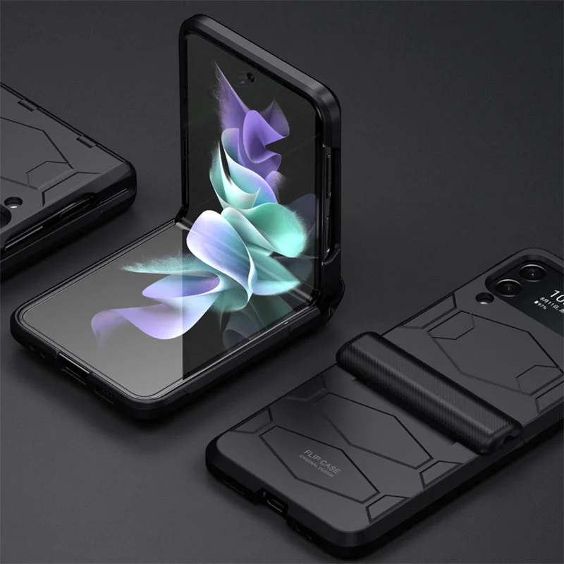 Samsung Z Flip 3/4 all-inclusive chain anti-fall hard shell protective case