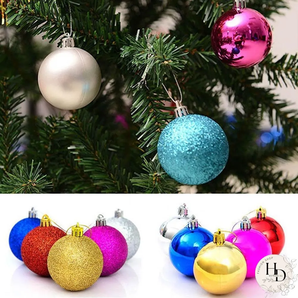 PcsSet Christmas Tree Ornaments Multi-color Ball Plastic Gift for Xmas Holiday Decoration