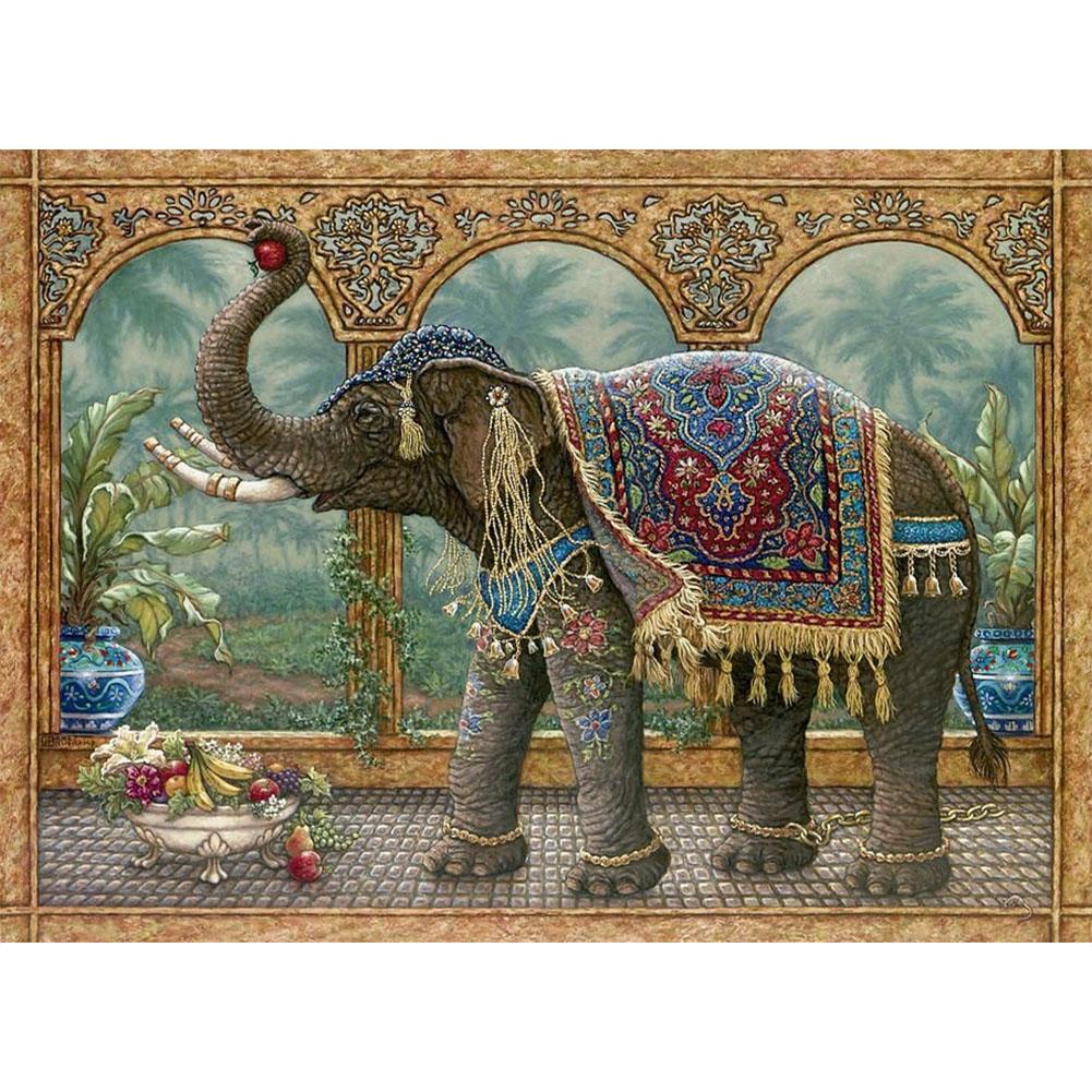 

40x50cm - Paint By Numbers Ethnic Elephant, 501 Original