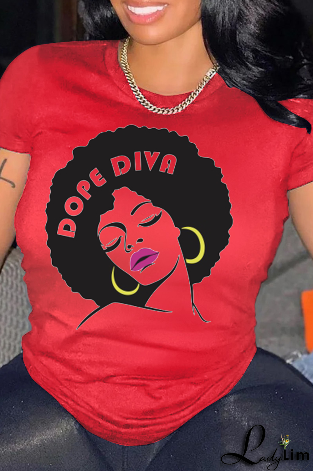 Orange Fashion Vintage Print Patchwork O Neck T-Shirts