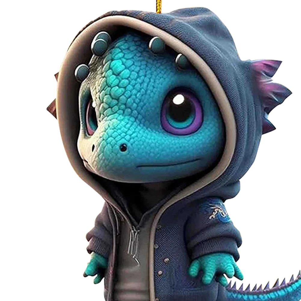 Christmas Dragon Tree Pendant Novelty Cute Acrylic Party Favors (F)