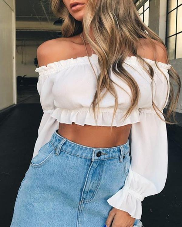 Womens Off Shoulder Stylish Tops Blouses