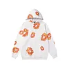 Unisex Denim Tears Loose Cotton Pattern Printed Hoodie Sweatshirt
