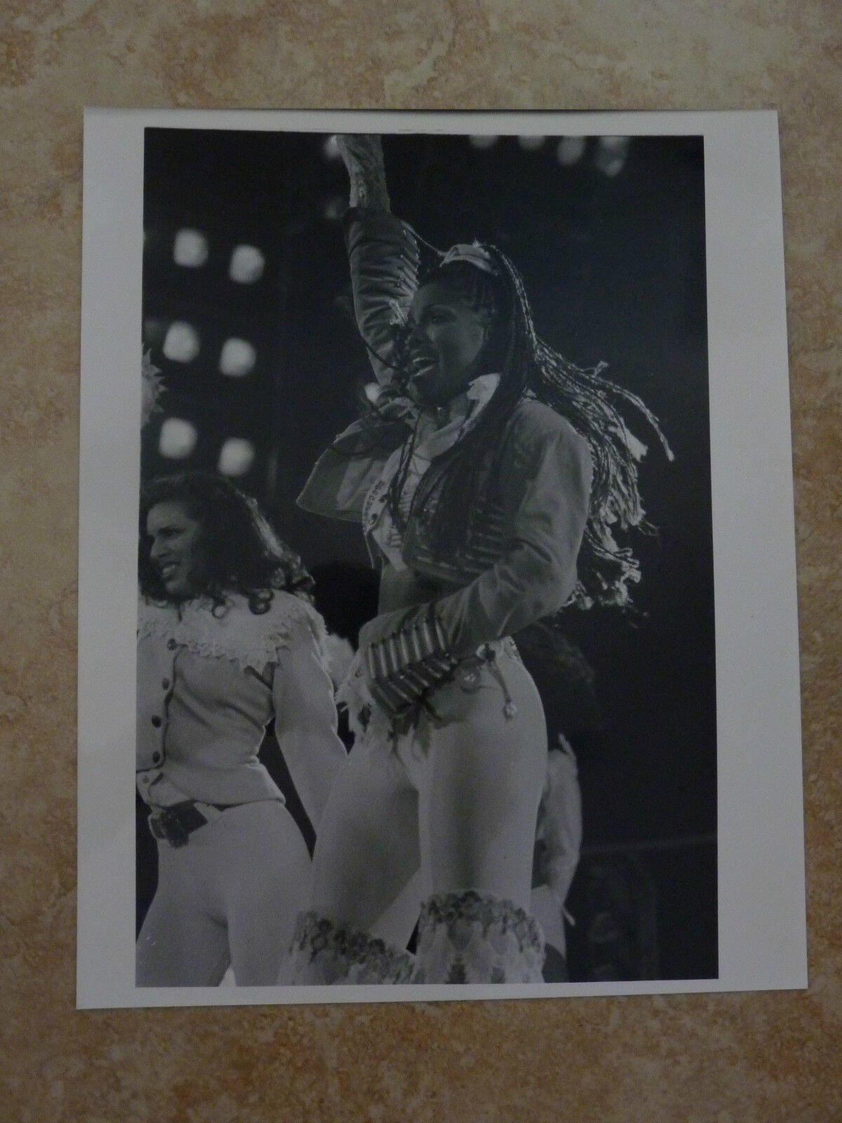 Janet Jackson Live 90's 8x10 B&W Publicity Picture Promo Photo Poster painting #4